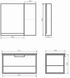 Comforty Мебель для ванной Бонн 90 (Quadro) подвесная дуб дымчатый – фотография-12
